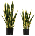 Hot Sale Home and Hotel Decoration Real Touch Yellow Sansevieria Snake Plant PU Material Tree Type for Interior Design