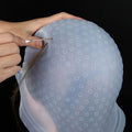 Wholesale Salon Reusable Hair Dye Silicon Cap Highlight Hat Hair Dye Tools With Hook