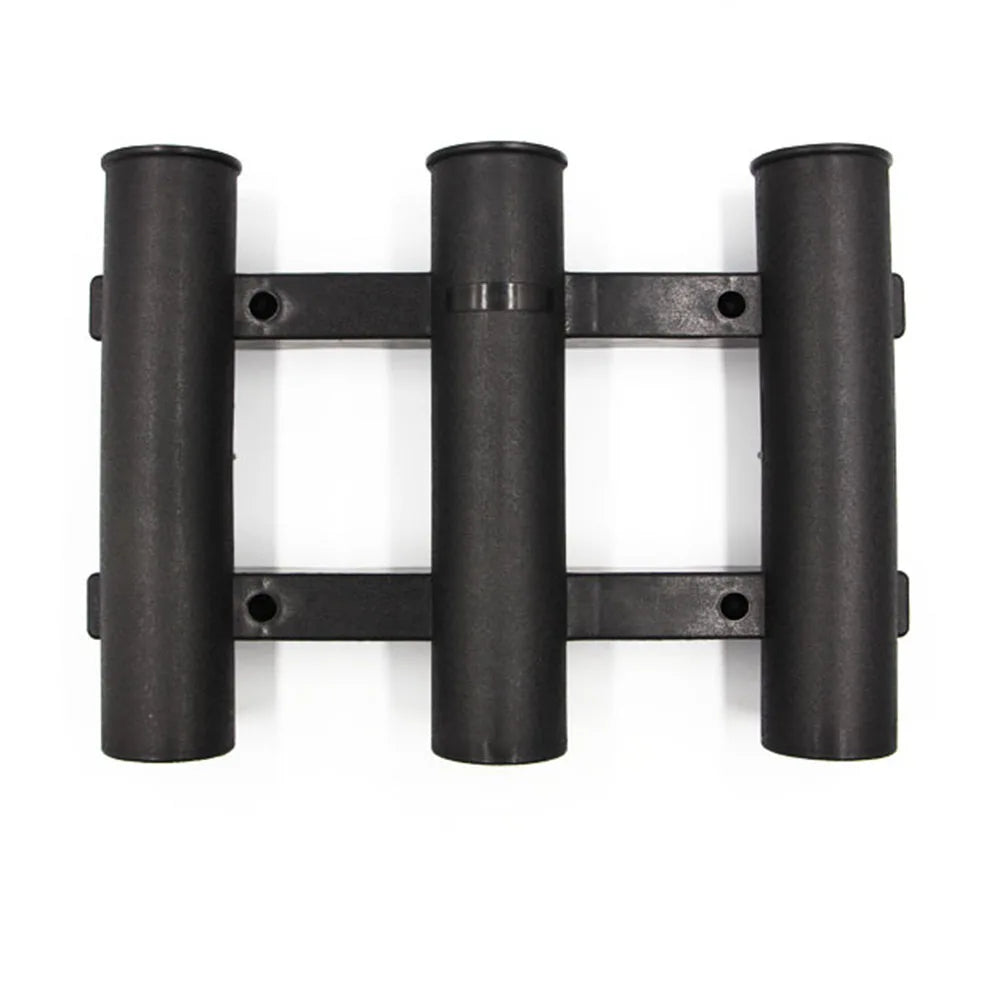 Fishing Rod Holder for Boat Black and White Plastic Fishing Rod Holder with 3 Tubes