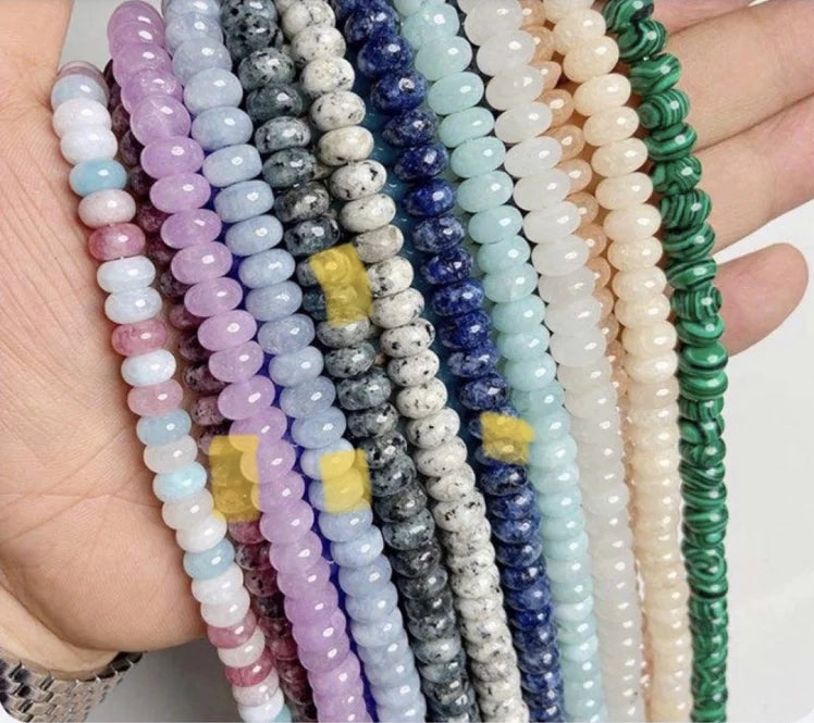 Beadsnice Natural Gemstone  Sterling Silver  Clasp Beads Necklace