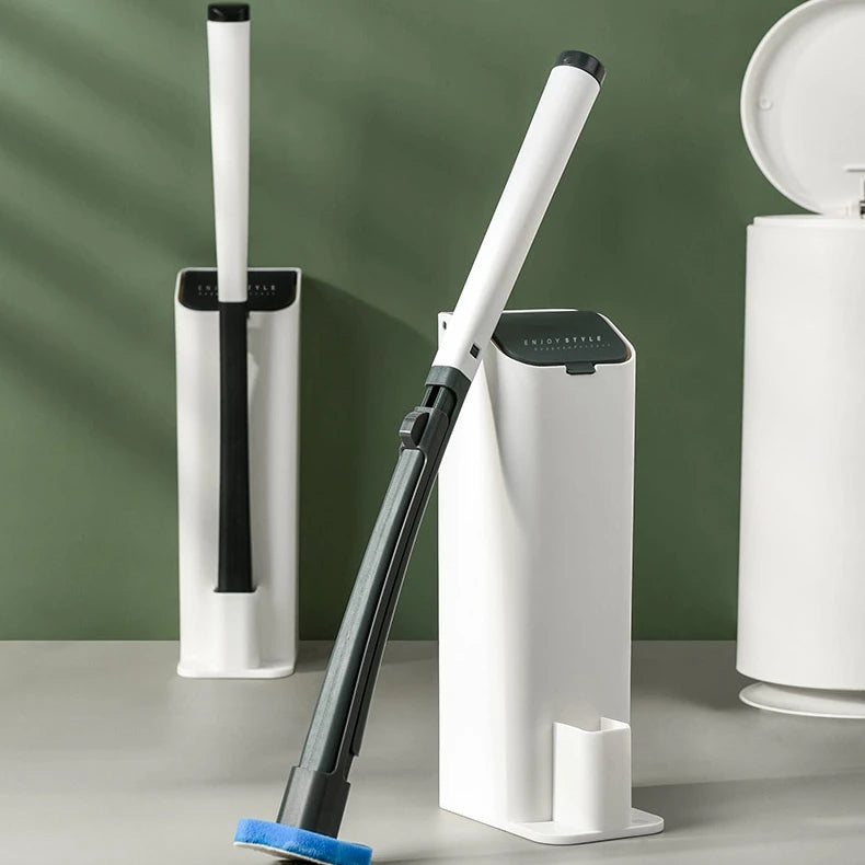 Plastic Sponge Toilet Brush and Holder Set Disposable  Toilet Cleaning  Cleaner Brush for Bathroom Cleaning