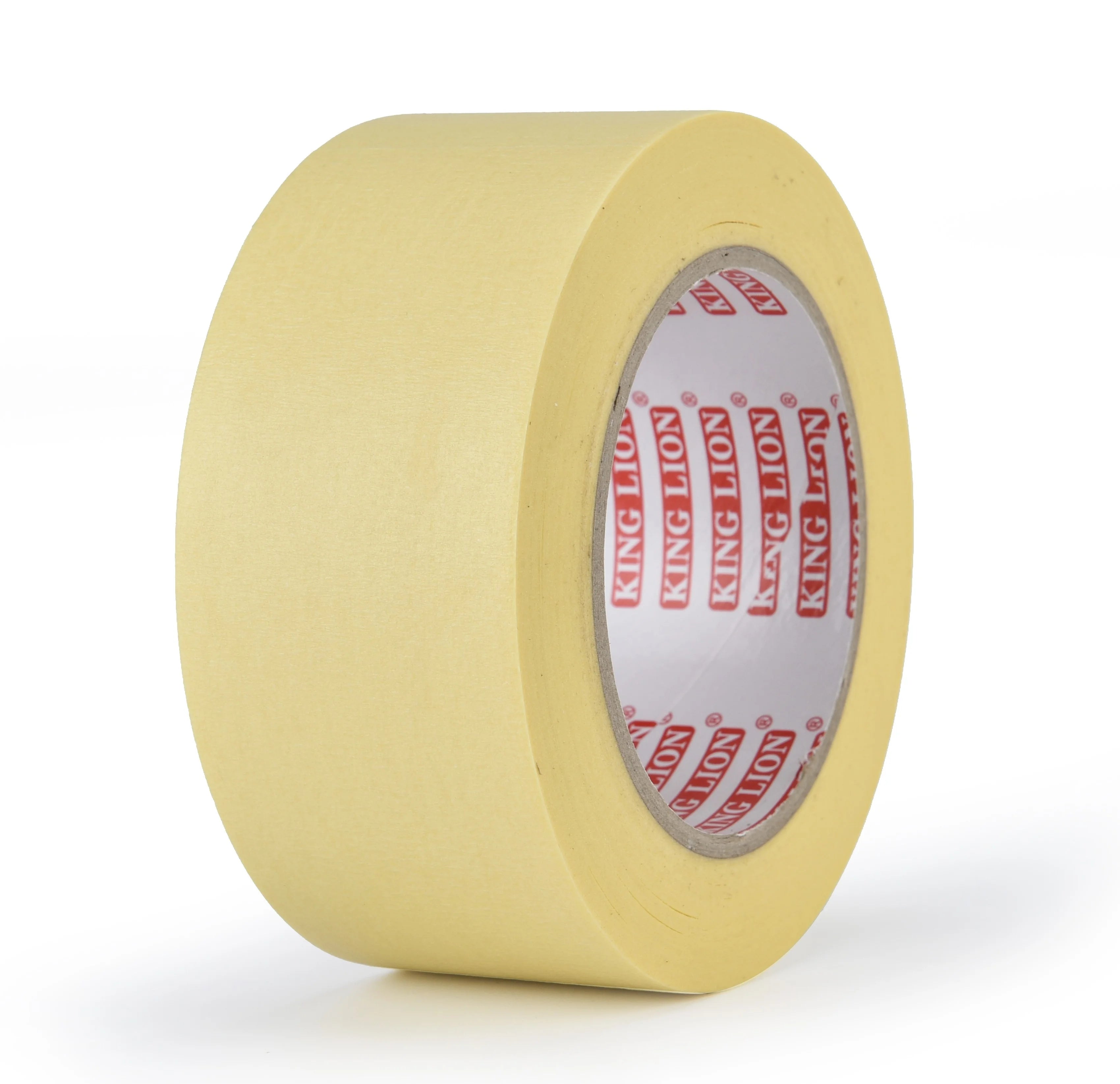 High Temperature Resistance 160 Degrees Single Sided Pressure Sensitive Rubber Waterproof Masking Tape Crepe Paper
