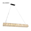 Contemporary Strip Dining Table Natural Crystal Chandelier Modern Restaurant bar Chandelier