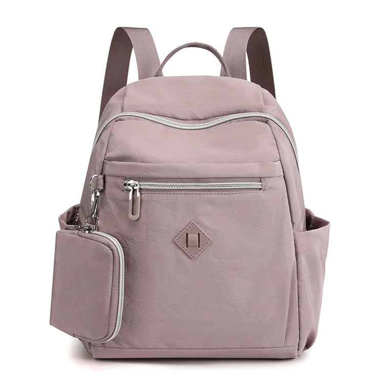 2026 Lady Multifunction Korean Double Nylon Small Women Backpack Bag for College Student