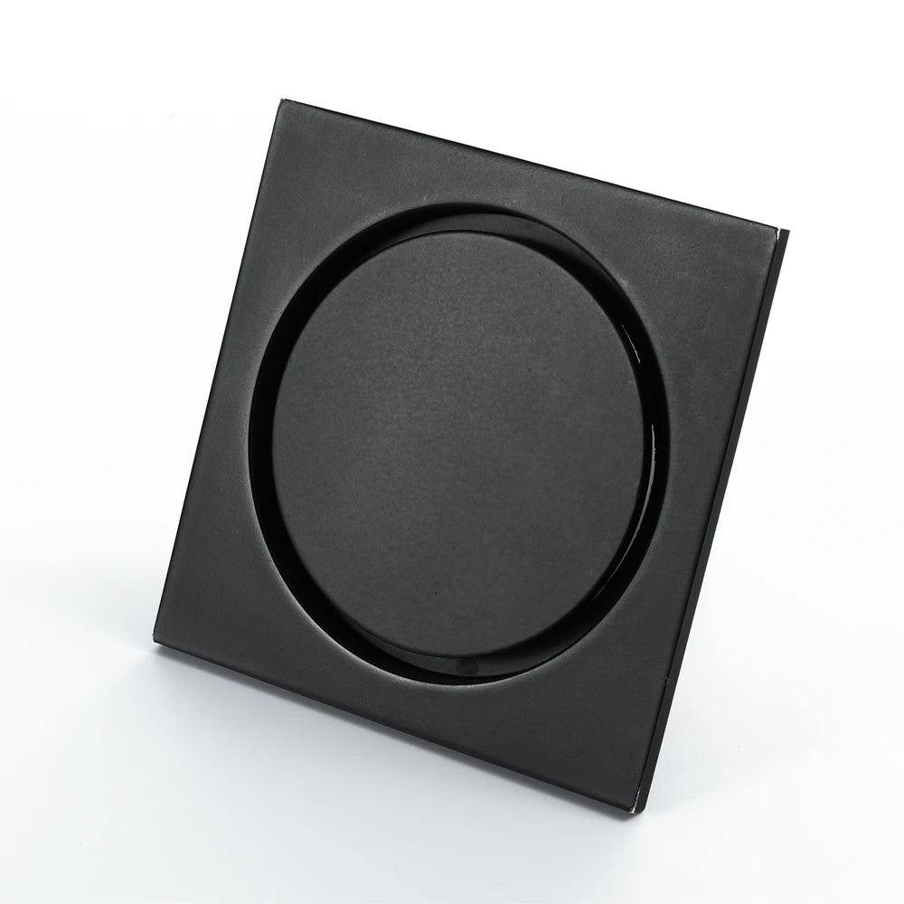 Black Sus304 Stainless Steel square Shower Floor Drain Bathroom Drain