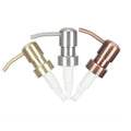 Silver Brass Copper Stainless Steel Lotion Soap Pump for Replacement in Boston Glass Dispenser