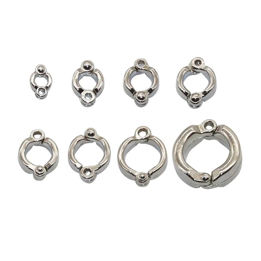 4/6/7/8/9/10/12/15 mm Parrot Bird Leashes Leg Ring Alloy Outdoor Fly Training Rings Birds Pigeon Foot Rings