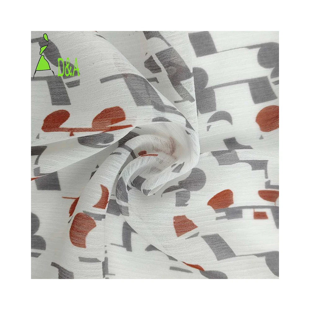 Latest 100% Polyester 75D Woven Crepe Chiffon Digital Printing Fabric Eco-Friendly Stretch Crepe for Girls' Clothing Lining