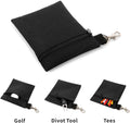 BSCI Factory Premium Custom logo Professional Zipper Bag Golf Tee Pouch with Carabin Hook