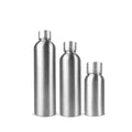 Empty 30ml-1000ml UV Gold Disposable Metal Packaging Aluminum Bottles with Screw Cap