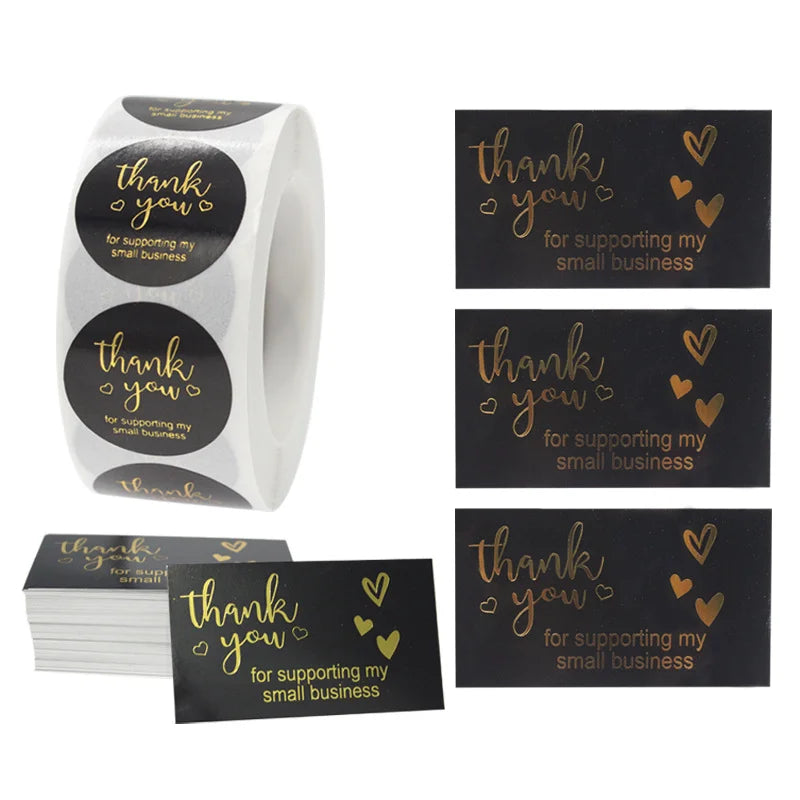 Custom Business Gift Shopping Thank You Card Pressed Texture Used to Thank You for Buying