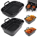 Rectangle Heat Resistant Non-Stick Dishwasher Safe Foldable Food Grade Reusable 100% Silicone Air Fryer Liners