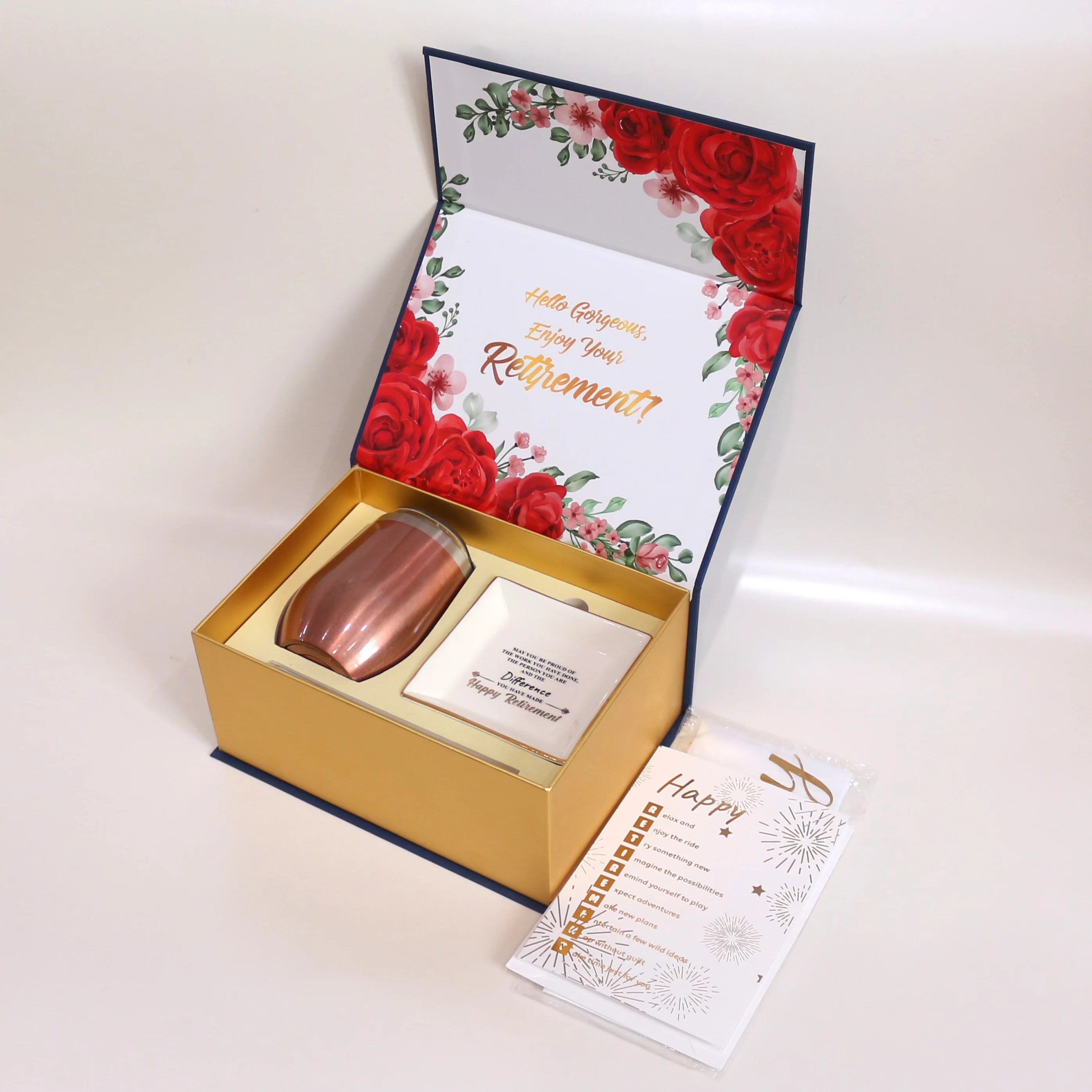 Customized Gift Box Hot Stamping Color Printing Custom Size Gray Board Material Wedding Customer Appreciation Gift Packaging