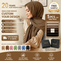 5pcs/lot Women Plain Bubble Chiffon Scarf Hijab Wrap Solid Color Shawls Headband Women Hijabs Scarves