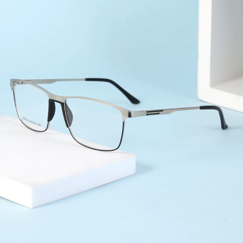 New Arrival Square Metal Optical Frames Prescription Eyeglasses Myopia Hyperopia Black Brown White Golden Silver Glasses Frame