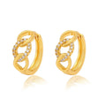Unique Fashion Round Simple Luxury Stainless Steel 18k Gold Plated Womens Hoops Earrings Stud Hoops Piercing Jewelry for Women
