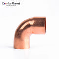 Tee Connection 3 Way Refrigeration Copper Elbow Press Connector Plumbing Copper Pipe Fitting