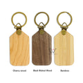Double Pieces Bamboo Keychain Custom Photo Special Key Holder