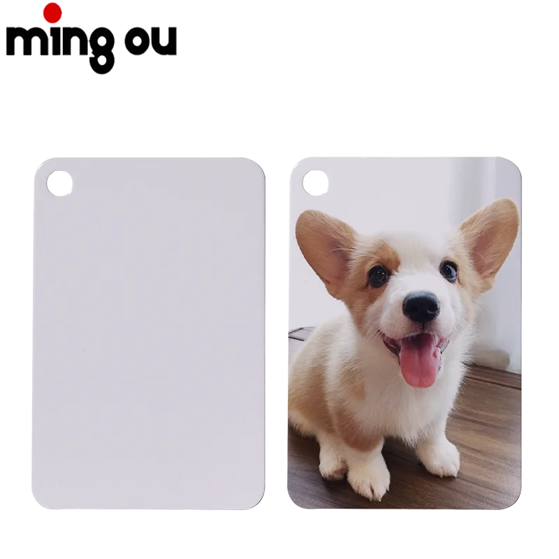 Source Factory Top Selling Double-sided  Dog Tag DIY Sublimation Printed Aluminum Pet ID Tags Dog Tag