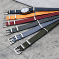 New Jacquard Weave Fabric Bracelet Band Double Pass Nylon Watch Straps 18mm 20mm 22mm Heavy Duty Cross Nylon Wrist Strap
