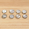 18L 11.5mm Gold Silver Copper Metal Rim 2 Holes 4 Holes Round Pearly White Resin Buttons for Shirt