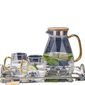 Factory Wholesale Large-Capacity Diamond Glass Kettle and Teapot Set Household Heat-Resistant Tea Pot