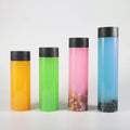 Custom 300ml 350ml 400ml 500ml PET Plastic Juice Bottle Water Bottle Beverage Bottle With Twist Off Cap Screw Cap