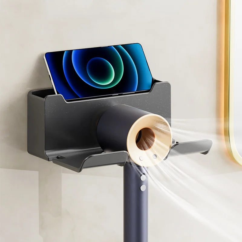 Wall Mounted Hair Dryer Holder Cradle Stand Storage Box Bathroom Hair Dryer Storage Holders  Display Racks