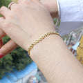 Punk Vintage Chain Gold Necklace with Bracelet Set Collarbone Necklace 20cm Adjusted Bracelet Clavicle Jewelry Set