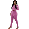 Custom Logo Women's Sets Two Piece Lounge Wear Set for Women Fashion Ribbed Leggings and Crop Top Loungewear Women'S Set