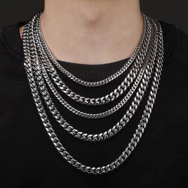 3mm  5mm Vacuum 18k Gold Miami Cuban Wholesale Hot Selling Hip Hop Jewelry Cuba Chain High Quality Cuban Chain Necklace for Men
