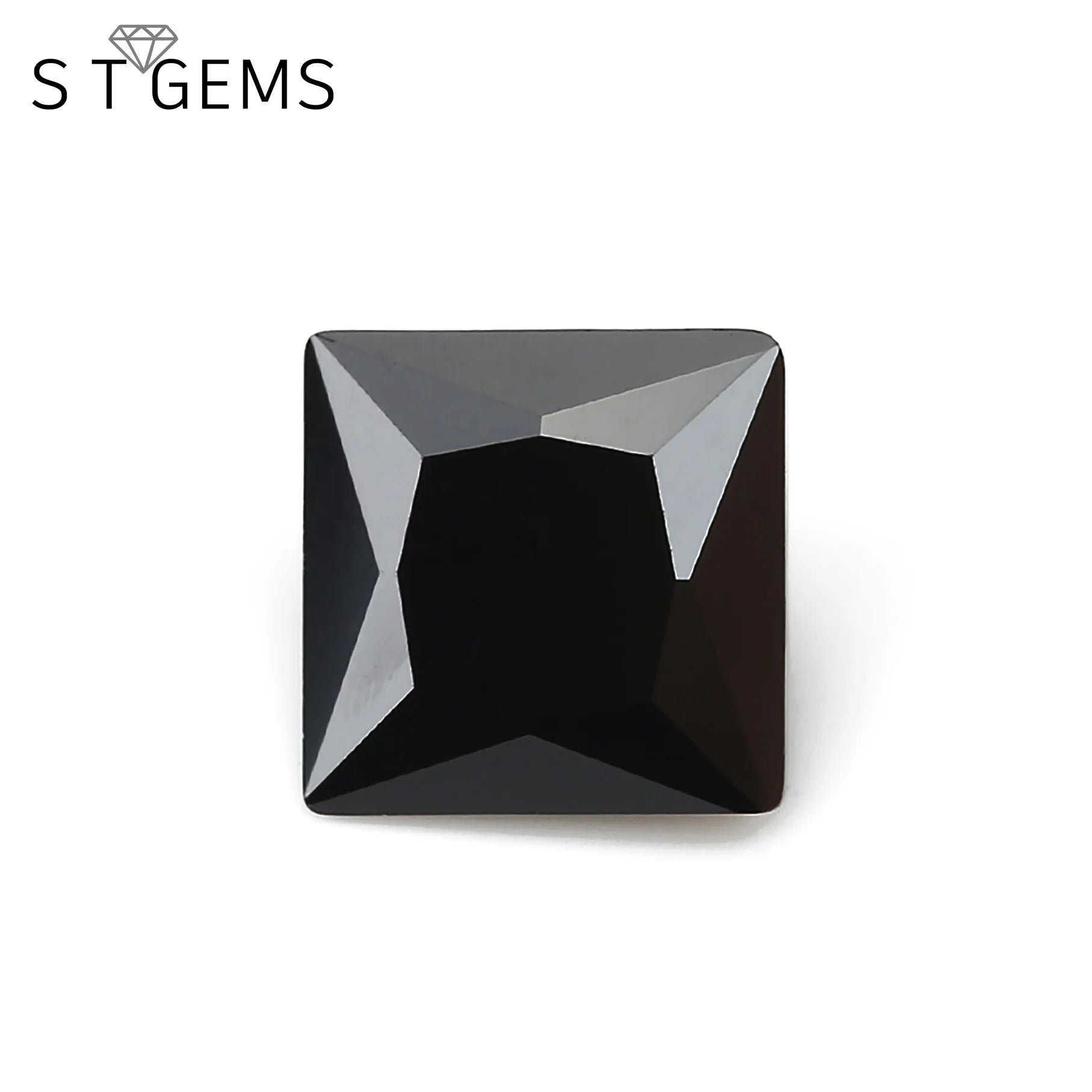 ST Gems Square Cut Loose 5a Nano Gems Black Nano Stone for Jewelry