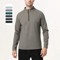 1/4 Zipper Train Dry Fitness Athletic Sportswear Custom Logo Men Gym Wear T Shirt Sublimation Sports Half Zip Hoodies Sweatshirt