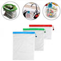 Reusable Fruit Shopping Bag  Grocery Vegetable Toys Storage Mesh Produce Shopping Bags Adjustable Nylon String Bag