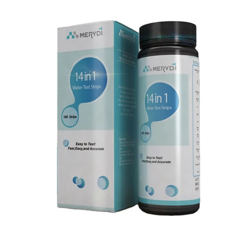 14-in-1 Lightweight Portable Water Test Strips Kit with 2-Year Warranty for Pool Spa & Drinking Water Quality Testing