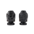 2026 Home use Handwork natual crystal carving obsidian carving obsidian buddha head for home fengshui