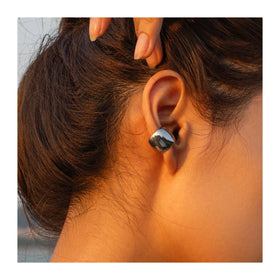 ERESI New Design Minimalist Earings Jewelry Women Stainless Steel PVD Gold Plated Oval Wide Edge Ear Cuff Earrings for Women