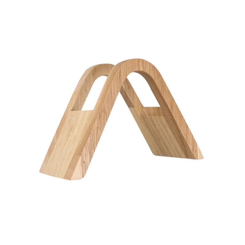 Classic Design Eco-Friendly Hand-Brewed Coffee Filter Paper Holder Solid Wood with Rubber Wood Base Stocked Tea Tool