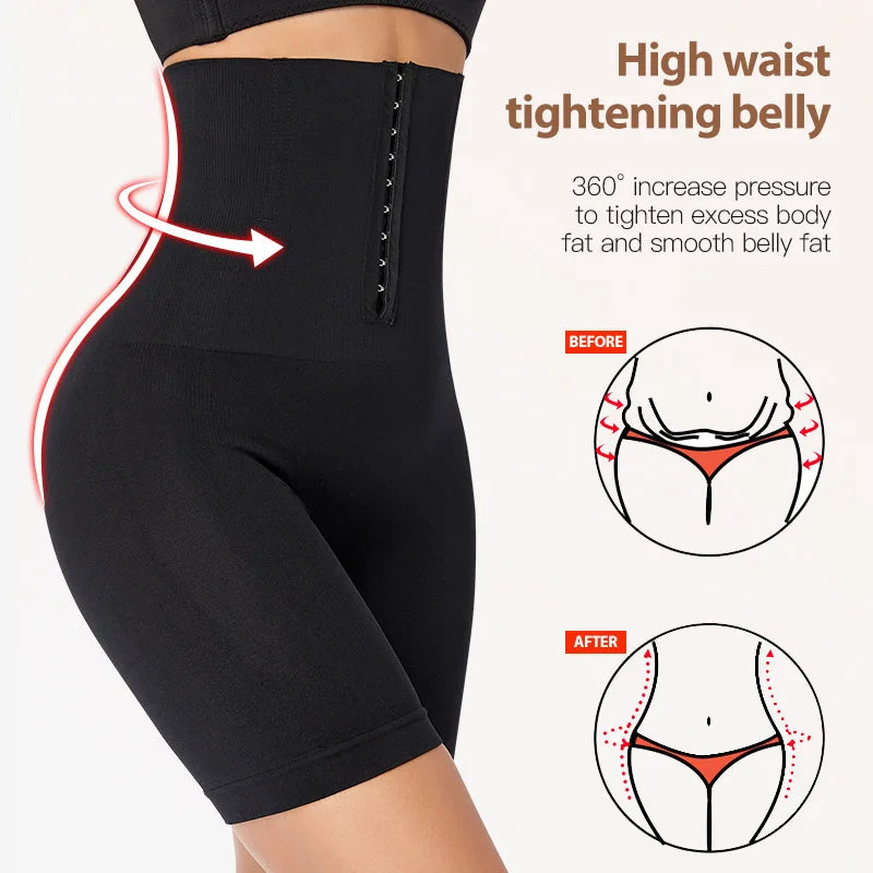 Plus Size High Waist Seamless Body Shaper Shorts Women Postpartum Tummy Control Waist Slimmer Butt Lifter Shapewear
