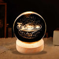 Wholesale 3D Laser Engraving Solar System Crystal Ball K5 Glass Etached galaxy Ball Mold