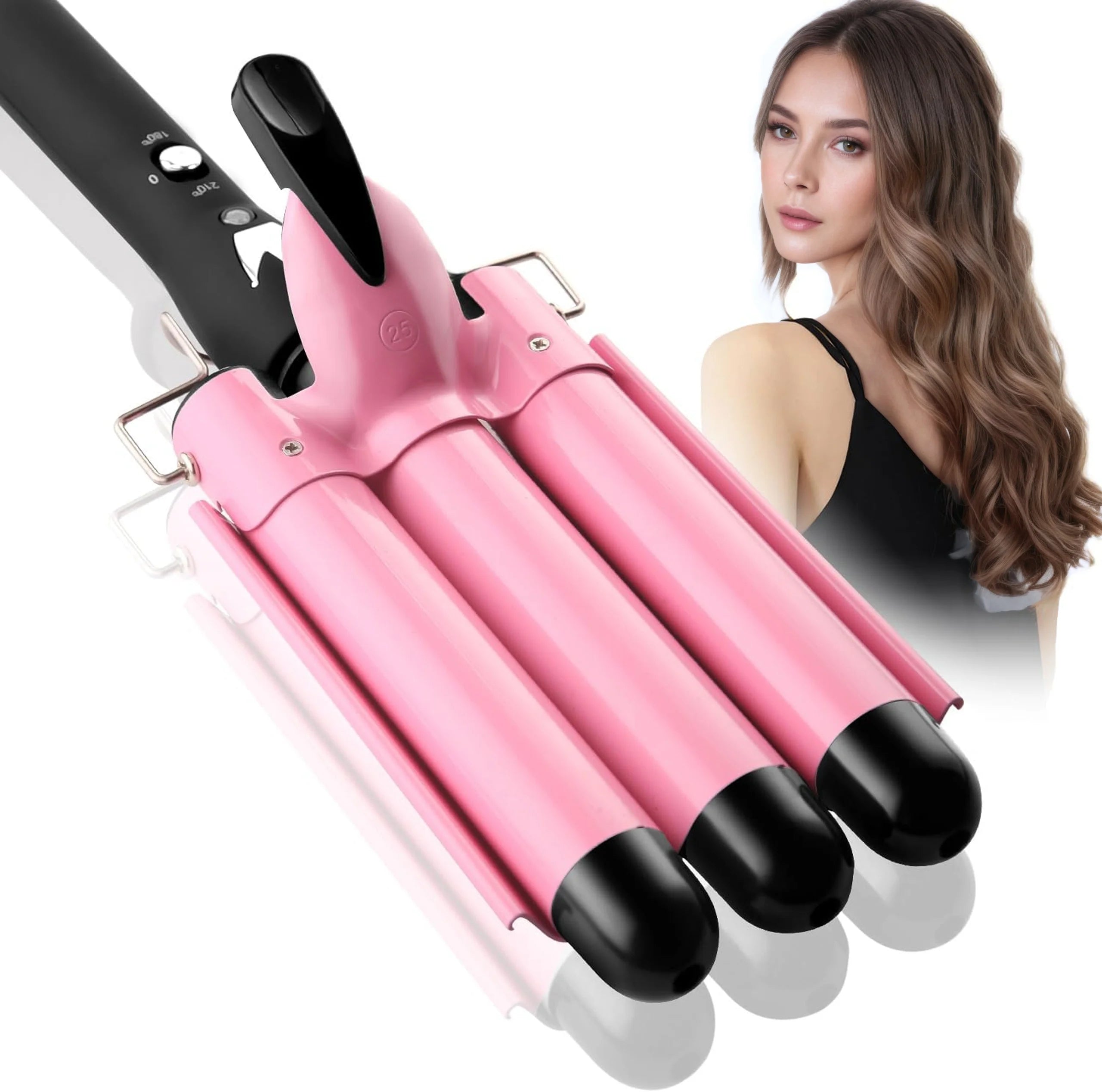Wholesale Custom Logo 3 in 1 Triple Deep Waver and PTC Ceramic Electric 3 Barrel Hair Waver Iron Magic Hair Curler for Home Use