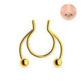 2023 New Design Fashion Piercing Jewelry Antler Shape Nail Lip Ring Stainless Steel Silver Black Rose Gold Nose Ring