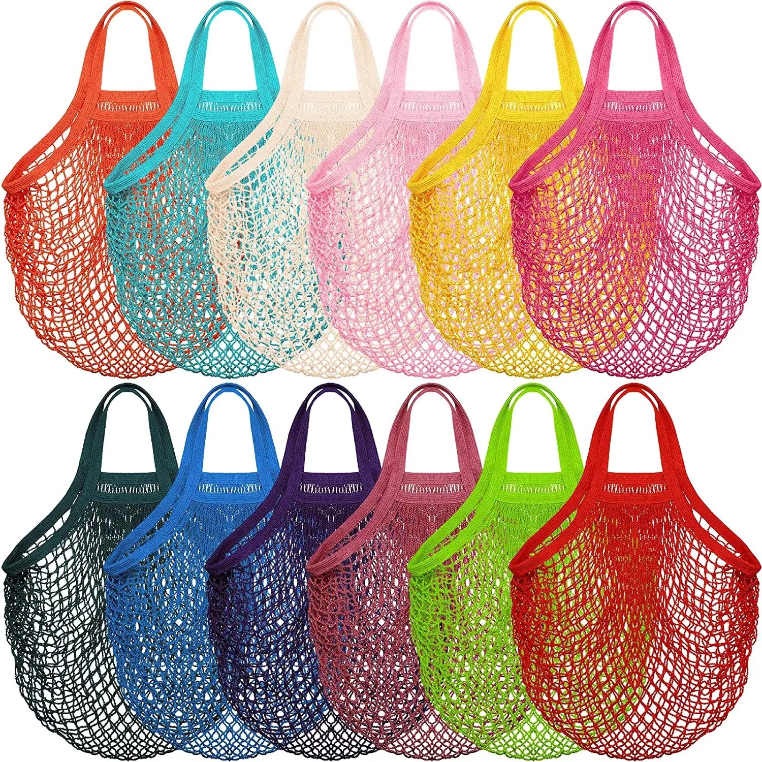 China Factory Custom Reusable Cotton Net Beach Mesh Grocery Tote Bags