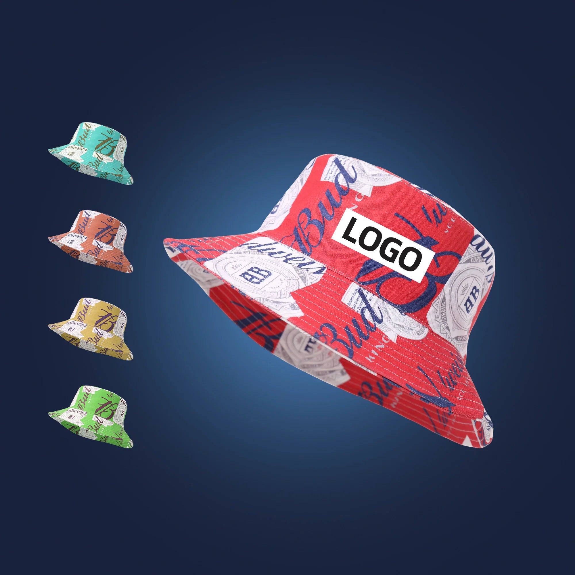 Full Customized Outdoor Women Men Cotton Canvas Summer Sun Foldable Custom Print Cap Letter Logo Bucket Hat