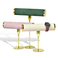 DOC New Luxury Metal T-shaped Jewelry Display Stand Watch Bracelet Display Custom Jewellery Display Props