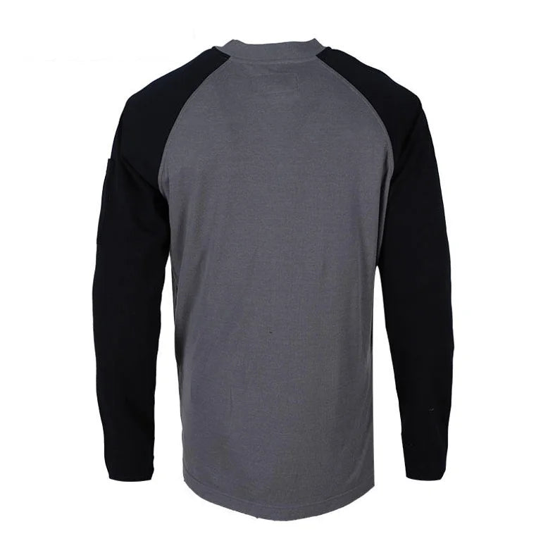 Wholesale Manufacturer  Shirt Flame Retardant Henley Shirt Long Sleeve FR Knitting Factory Work Shirt