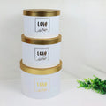 Hot Stamping LOVE Pattern Gold Lid Gift Box 3-Piece Set Paper Tube Flower Box Hugging Bucket Packaging Box Embossing Printing