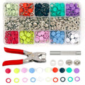 New 100 Sets Metal Snap Button Kit Plier Tool With Invisible Seamless Buckle DIY Snap Tool