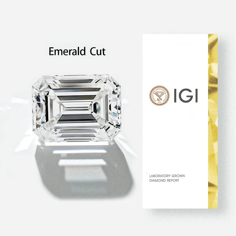 HPHT CVD Loose Lab Diamond Octagon Shape  Emerald Cut  1ct to 4ct Loose Lab Diamond IGI Certificated Diamond