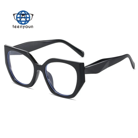 Teenyoun Spectacle Frame Lens Eyewear Optical Eyeglasses Lenses Optical Colorful Prescription Cat Eye Blue Light Glasses